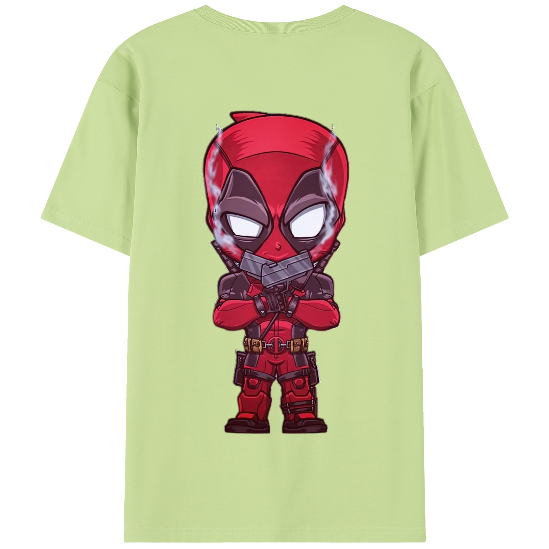 （画像用） Deadpool デッドプール 綿100％半袖Tシャツ（背面プリント）